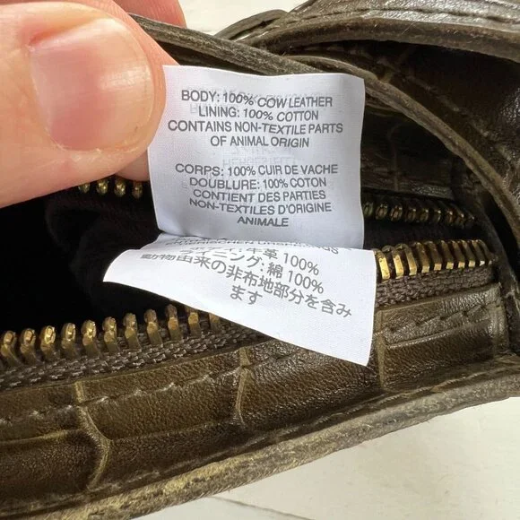 Madewell The Simple Circle Crossbody Croc Embossed Leather Edition in Asparagus - Picture 9 of 10